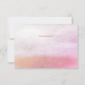 Kleine Vogel Bloemen Borduurwerk Roze Dank u kaart (Achterkant)