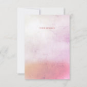 Kleine Vogel Bloemen Borduurwerk Roze Dank u kaart (Achterkant)