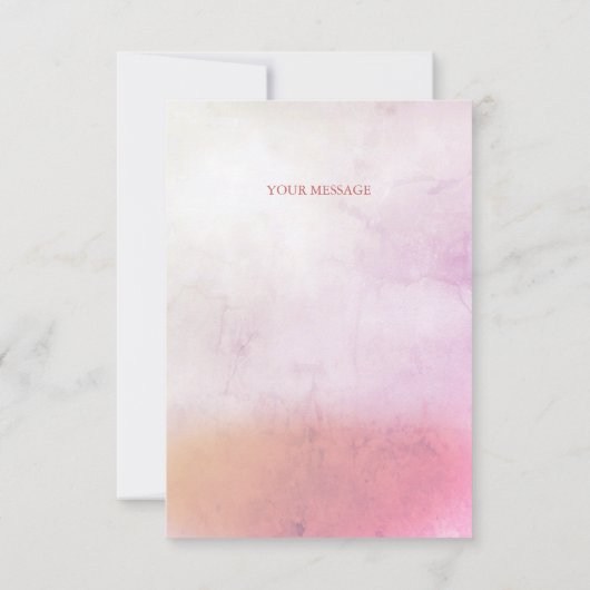 Kleine Vogel Bloemen Borduurwerk Roze Dank u kaart (Achterkant)