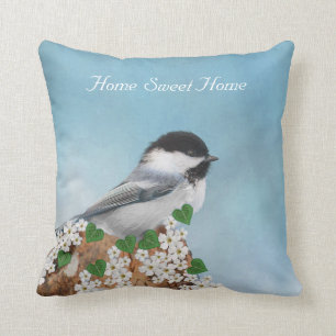 Kleine Vogel & Bloemen Thuis Is Het Allerliefst Kussen