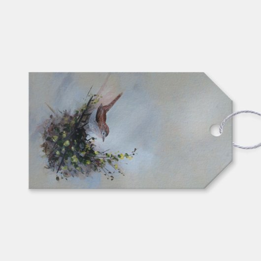 Kleine Vogel Cadeaulabel (Voorkant (Horizontaal))