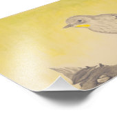 Kleine vogel foto afdruk (Hoek)