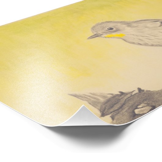 Kleine vogel foto afdruk (Hoek)