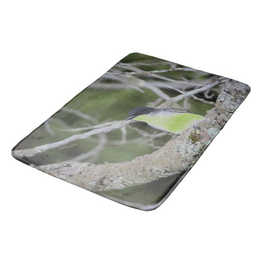 Kleine vogel grote badmat (Gekanteld)