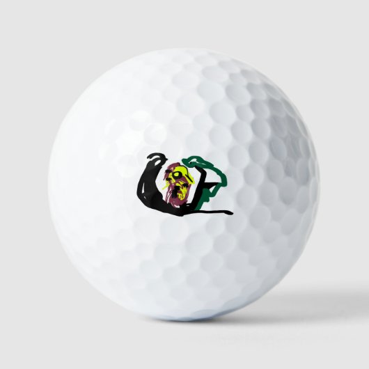 Kleine vogel hangt golfballen (Voorkant)
