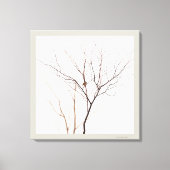 Kleine Vogel in Boomtakken Minimalistische Natuur Canvas Afdruk (Voorkant)