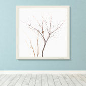 Kleine Vogel in Boomtakken Minimalistische Natuur Canvas Afdruk (Insitu (Houten vloer))