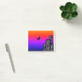 Kleine vogel in de Big City Post-it® Notes (Kantoor)