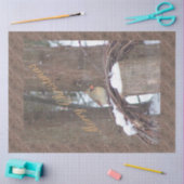 Kleine vogel kerstwensen tissuepapier (Craft)