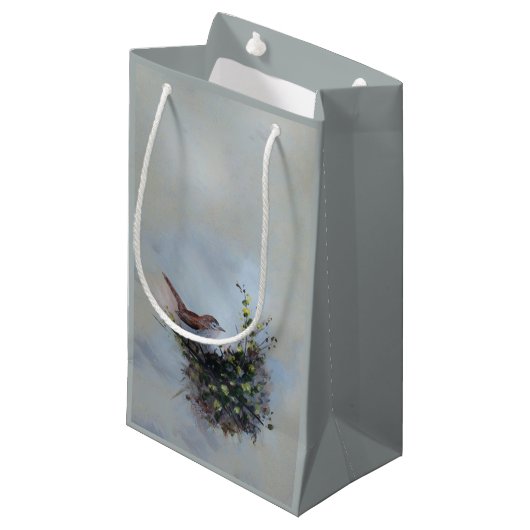 Kleine Vogel Klein Cadeauzakje (Voorkant Gekanteld)