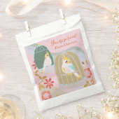 Kleine vogel kleurrijke meisjes verjaardag bedankzakje (Geknipt)