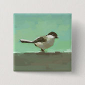 Kleine Vogel Kunst Vierkante Button 5,1 Cm (Voorkant)