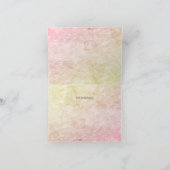 Kleine vogel laat bloemen roze dank je kaart (Binnen)