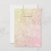 Kleine vogel laat bloemen roze dank je kaart (Achterkant)