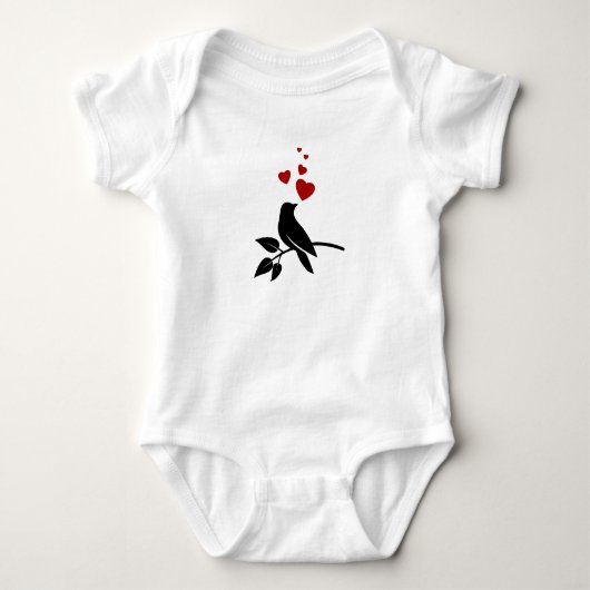 kleine vogel met harten romper (Voorkant)