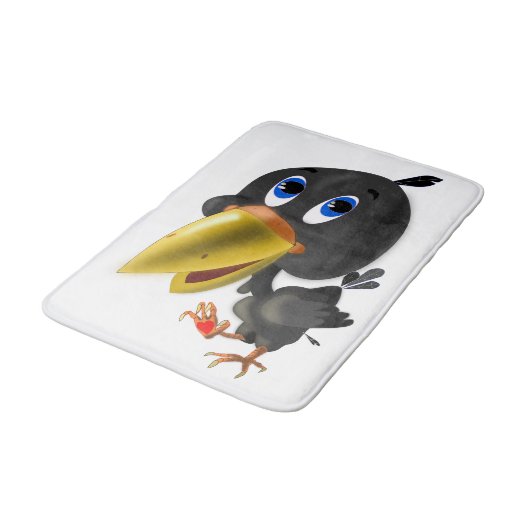 Kleine vogel met Heart Gift Bath Mat - Uw kleuren (Gekanteld)