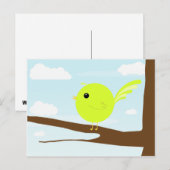 Kleine vogel op een boom briefkaart (Voorkant / Achterkant)