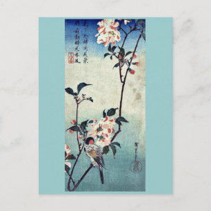 Kleine vogel op een tak van Andō, Hiroshige Briefkaart
