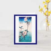 Kleine Vogel op het Fijne Art. van Hiroshige van Kaart (Gele Bloem)