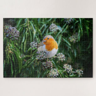 Kleine vogel op plant legpuzzel