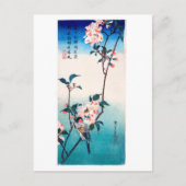 Kleine vogel op Sakura Branch Hiroshige Fine Art Briefkaart (Voorkant)