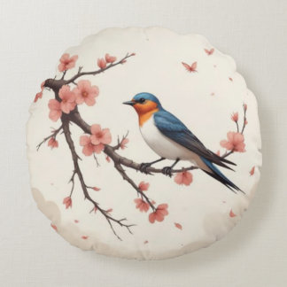 Kleine Vogel Rond Kussen