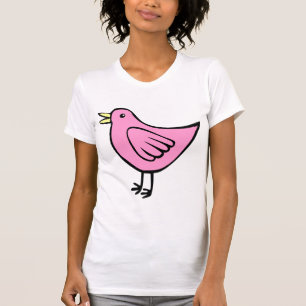 Kleine Vogel - Roze T-shirt