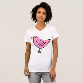 Kleine Vogel - Roze T-shirt (Voorkant volledig)