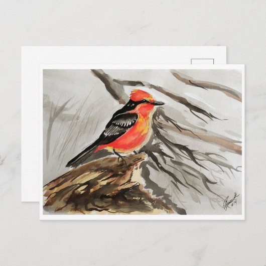 Kleine vogels #14 briefkaart (Voorkant / Achterkant)