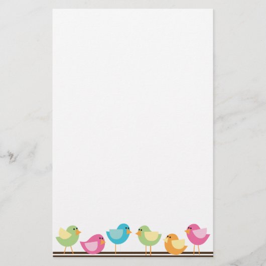 Kleine vogels briefpapier (Voorkant)