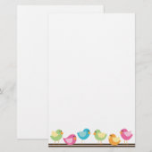 Kleine vogels briefpapier (Voorkant / Achterkant)