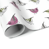 Kleine vogels cadeaupapier (Rol Hoek)