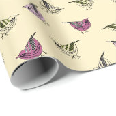 Kleine vogels cadeaupapier (Rol Hoek)