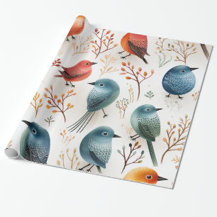 Kleine vogels cadeaupapier