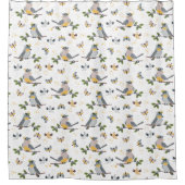 Kleine vogels en Butterflies Boho Pattern Douchegordijn (Voorkant)
