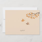 Kleine Vogels Foto Geboorteaankondiging Aankondiging (Achterkant)