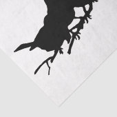 Kleine vogels op de zwarte schijf van de Tak Tissuepapier (Detail)