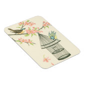 Kleine vogels op een bijkantoor en op een vogelkoo magneet (Rechterzijde)