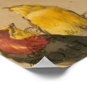  kleine  vogels poster (Hoek)