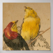  kleine  vogels poster (Voorkant)