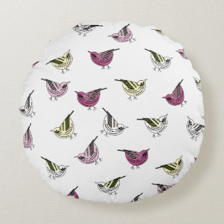 Kleine vogels rond kussen