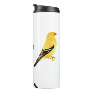 Kleine vogels thermische tumbler thermosbeker