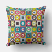 Kleine vogelvierkantjes klein kussen (Achterkant)