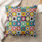 Kleine vogelvierkantjes klein kussen (Deken)