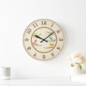 Kleine vogelwandklok grote klok (Huis)