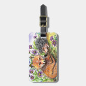 Kleine vos en egel bagagelabel (Voorkant verticaal)