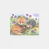 Kleine vos en egel post-it® notes (Voorkant)