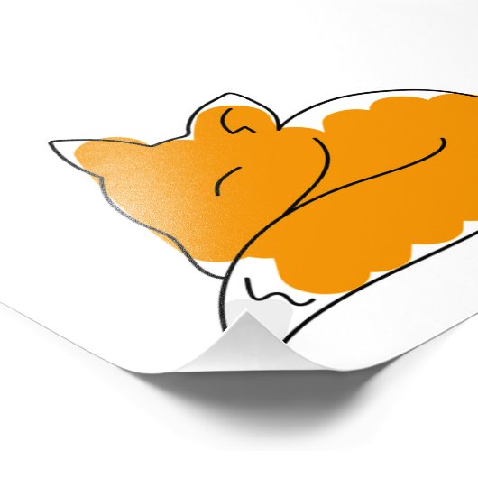 Kleine vos foto afdruk (Hoek)