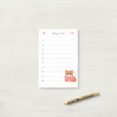 Kleine Vos & Hart Dingen Te Doen Gelinieerd Post-it® Notes (Op bureau)