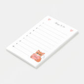 Kleine Vos & Hart Dingen Te Doen Gelinieerd Post-it® Notes (Schuin)